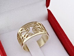 Aranyozott női ezüst gyűrű