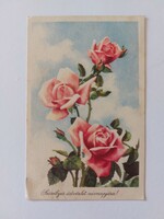 Old postcard roses