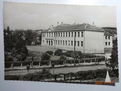 Régi képeslap: Szerencs, Bocskai István általános gimnázium (1966)