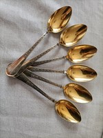 6 silver mocha and coffee spoons