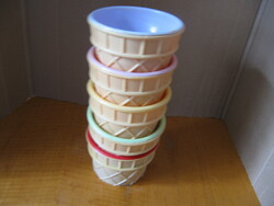 Retro fun plastic ice cream cups