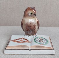 The rarest Bodrogkeresztúr book owl with the Bodrogkeresztúr Spartacus sports circle chess emblem