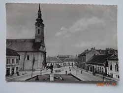 Régi képeslap: Baja, Tóth Kálmán tér, 60-as évek