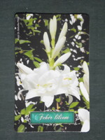 Card calendar, flower street, pharmacy, pharmacy, monor, flower white lily, 2016