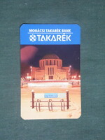 Card calendar, smaller size, Mohács savings association, main square, church, 2016