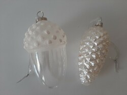 Cone and acorn Christmas tree decorations