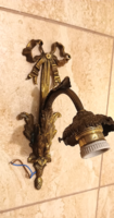 Masnis copper wall arm with original ceramic socket 28 cm