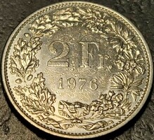 Switzerland 2 francs, 1976.