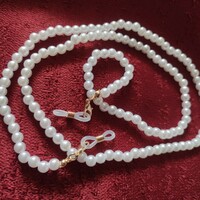 Eyeglass chain made of pearls - also for metal sensitives