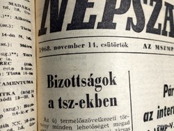 1968 XI 14  /  NÉPSZABADSÁG  /  Újság - Magyar / Napilap. Ssz.:  25856