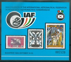 1983. Astronautical Congress (iaf) commemorative sheet**