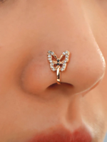 Butterfly style filled gold (gf) nose jewelry