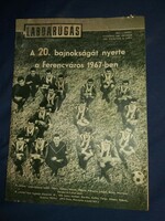 1967.October football Hungarian football newspaper magazine according to the pictures