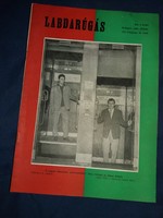 1961. október LABDARÚGÁS magyar labdarúgó újság magazin a képek szerint