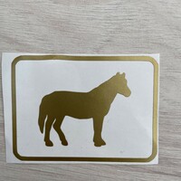 Horse, sticker, bronze, for car