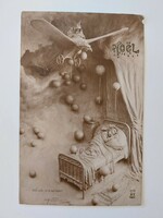 Old Christmas 1913 postcard postcard child's dream Santa Claus