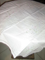 Toledo azure tablecloth embroidered in beautiful pastel colors