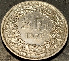 Switzerland 2 francs, 1979.