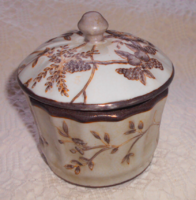 Antique hard ceramic bonbonnier