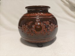 Spherical ceramic vase (the work of Gyula Doroszlay)
