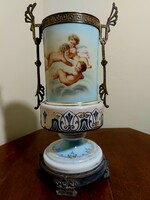 Kézzel festett 19. századi porcelán lámpatest (11)