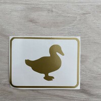 Animal, duck, bronze, sticker, for car