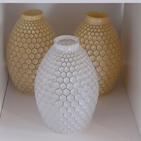 Retro honeycomb white and 2 yellow lampshades, ceiling lamp, 3 in one, 22 cm
