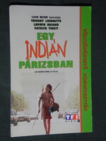 Kártyanaptár, MOKÉP mozi film, Intercom, Egy indián Párizsban, 1997 ,  (1)   -sérült-