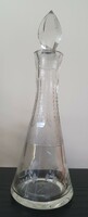 Old antique glass bottle with glass stopper liquor dispenser