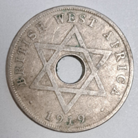 1919. British West Africa (British colony 1946-1958) 1/10 penny (822)