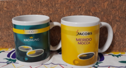 Pair of porcelain Jacobs coffee mugs