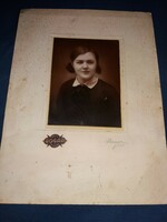 Antik 1931 DEDIKÁLT( Bogár által) fotó leány portré BOGÁR fotó műhelyéből Orosháza a képek szerint
