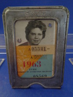 1963 Metal case tram-bus pass