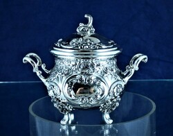 Beautiful, antique silver sugar bowl, hanau, ca. 1890!!!