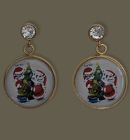 Stony, Christmas stainless steel earrings