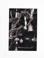 K:08 Karácsonyi képeslap Fekete-fehér