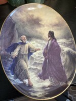 “Péter sétál a vízen” Fali tányér