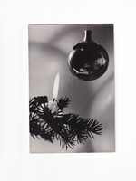 K:09 Karácsonyi képeslap Fekete-fehér
