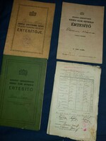 Antique, the former Póreisz familia elementary and civil school bulletins, 4 in one, as shown in the pictures
