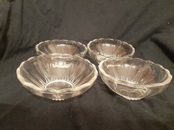 Old polished compote bowls, 4 together