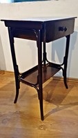 Antique thonet table with drawers and shelves