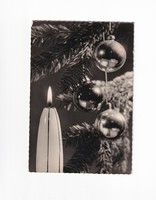K:09 Karácsonyi képeslap Fekete-fehér