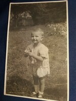 Antique photo postcard small child - little girl according to the pictures