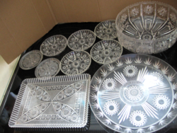 Plastic bowl imitating retro glass crystal, tray package 10 pcs