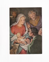 K:026 Karácsonyi képeslap postatiszta Vallásos