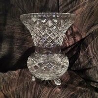 Molded glass vase with legs