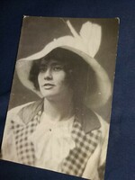 Antik fénykép fotó portré cc.1910 Aczél Ilona (1884–1940) Színművésznő a képek szerint
