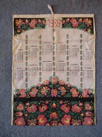 Annual textile wall calendar 1989