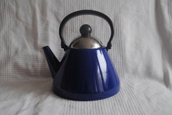 English blue enamel kettle