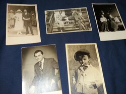 Antique Hungarian photo postcard collection, 5 pieces in one, Hajnovits photo problem according to the pictures